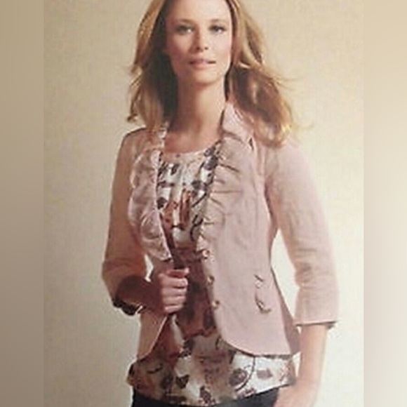 CAbi Pink Petal Collar Lined Blazer Jacket 16 - Picture 1 of 9